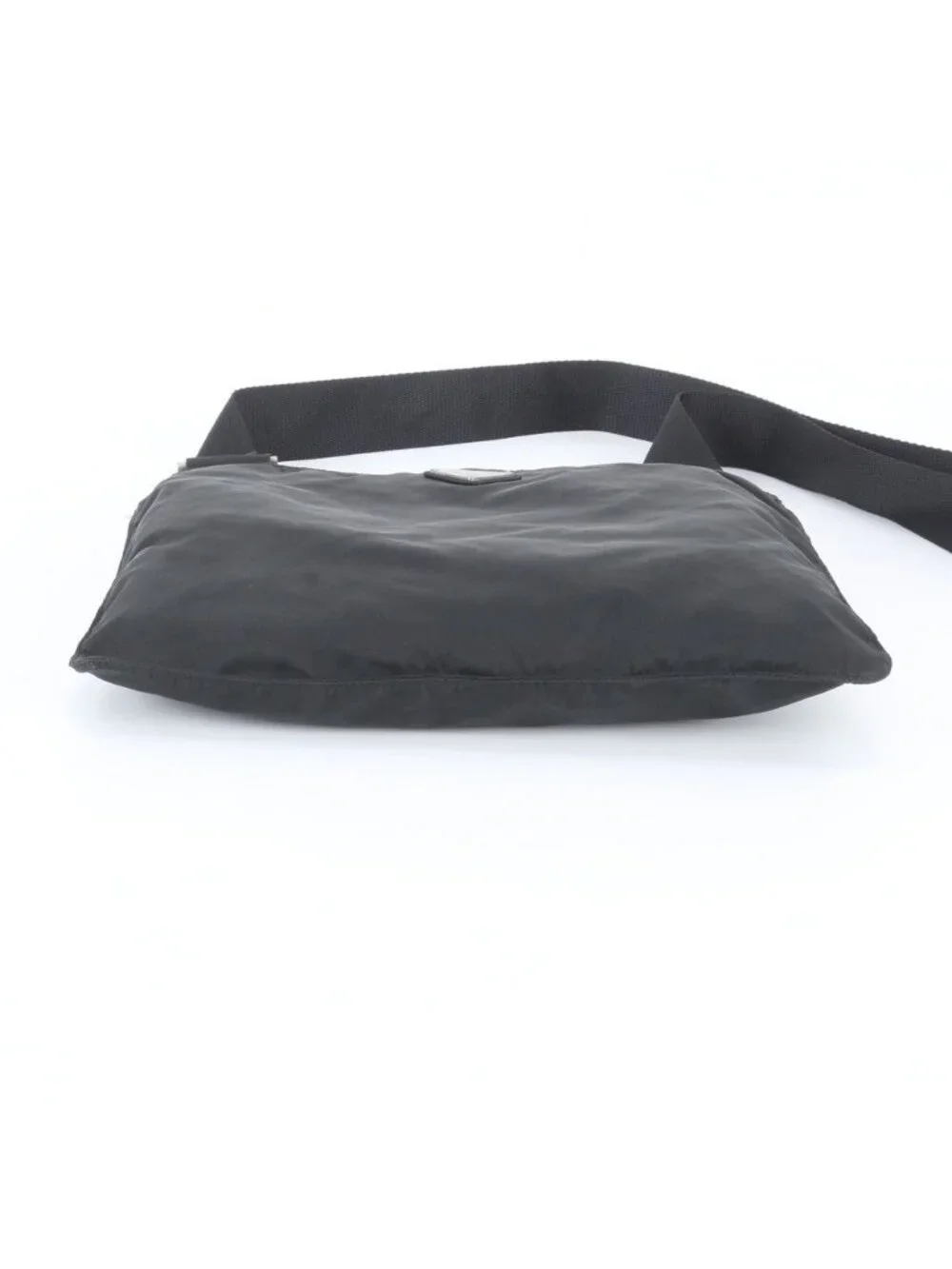 Prada Tessuto Nylon Triangle Logo Shoulder Bag Crossbody Messenger Black